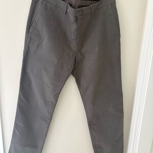 Men's Gray Chino Pants - Tailored Everyday Comfort 36x31